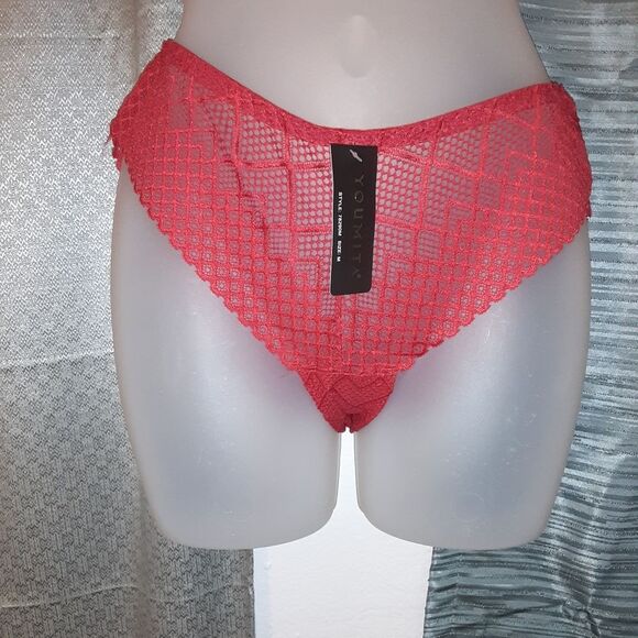 Youmita 36B Samba Symmetrical Mesh Bra and Medium Panty NWT - Picture 2 of 10
